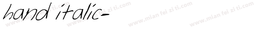 hand italic字体转换